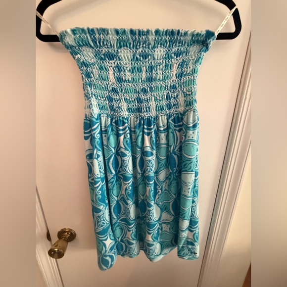 Lilly Pulitzer. Bridgette Strapless Smocked Dress. Size Medium. - Picture 3 of 8